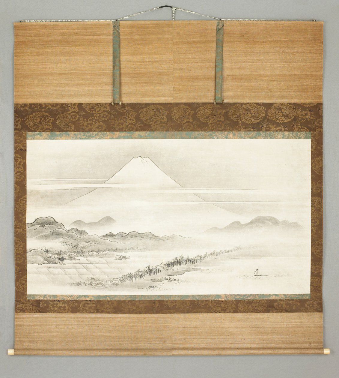 Kakemono, paysage du mont Fuji - Japanese School
