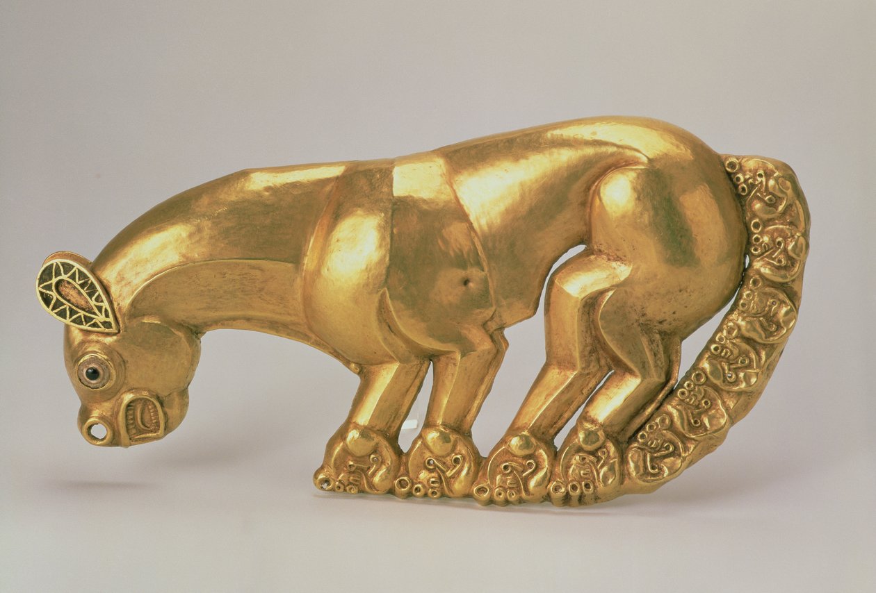 Emblème de bouclier en forme de panthère, 700-650 av. J.-C. - Scythian