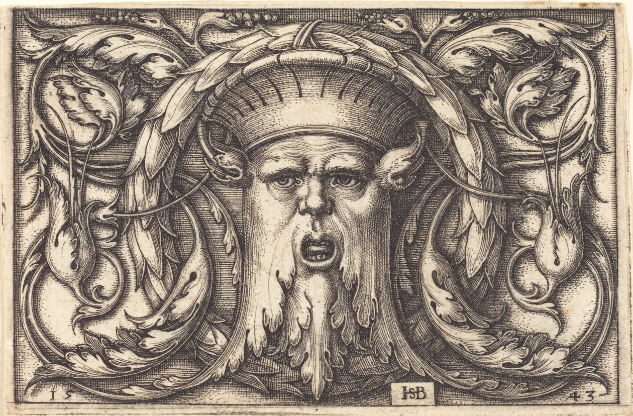 Ornement avec un masque - Sebald Beham