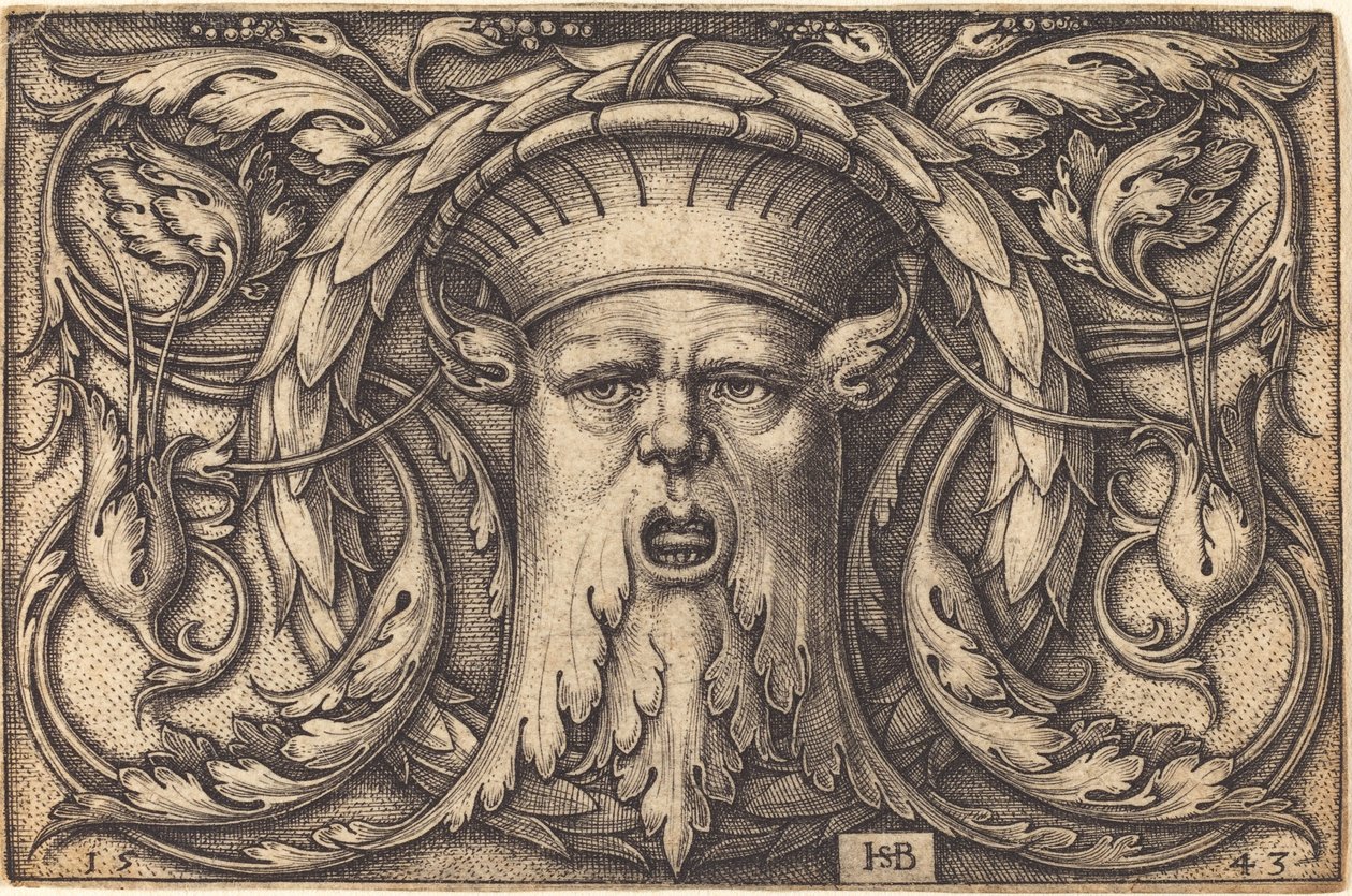 Ornement avec un masque - Sebald Beham