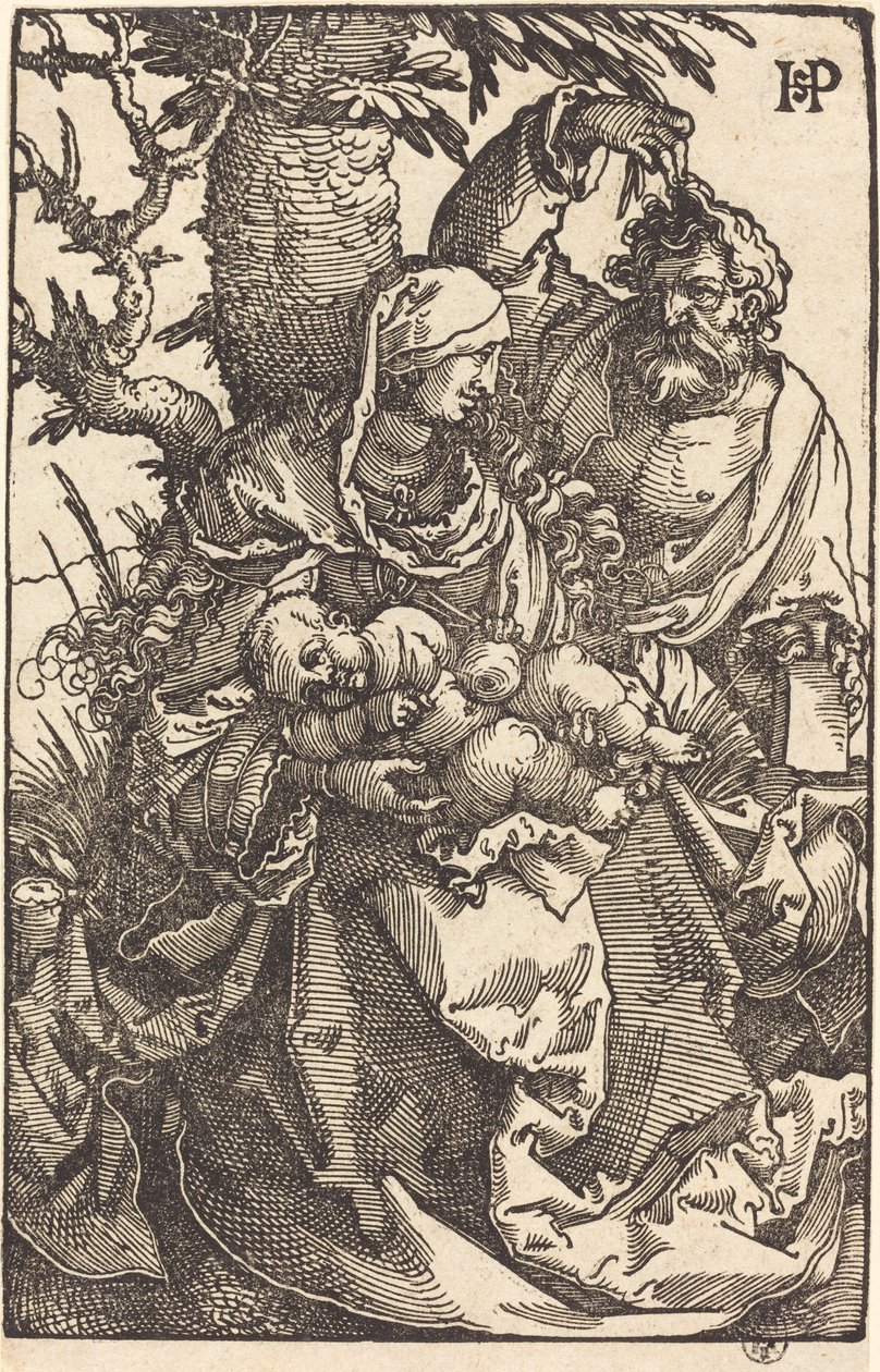La Sainte Famille sous un arbre - Sebald Beham