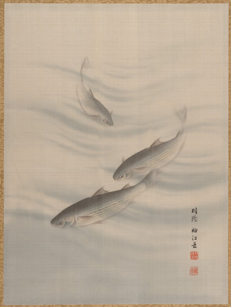 Poissons nageant, vers 1890-92 - Seki Shuko