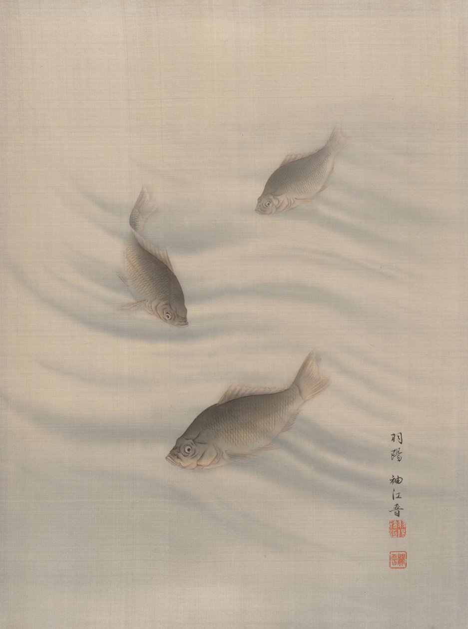 Poissons Nageant, vers 1890-92 - Seki Shuko