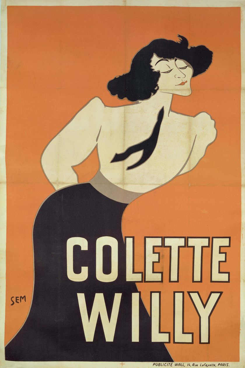 Affiche représentant Colette Willy (1873-1954) - Sem