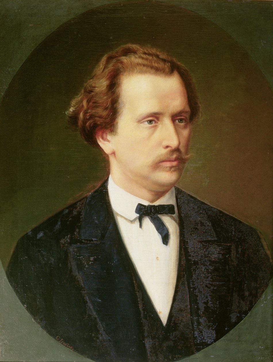 Portrait de Nikolay Rubinstein (1835-81) vers 1870 - Sergei Ivanovich Gribkov