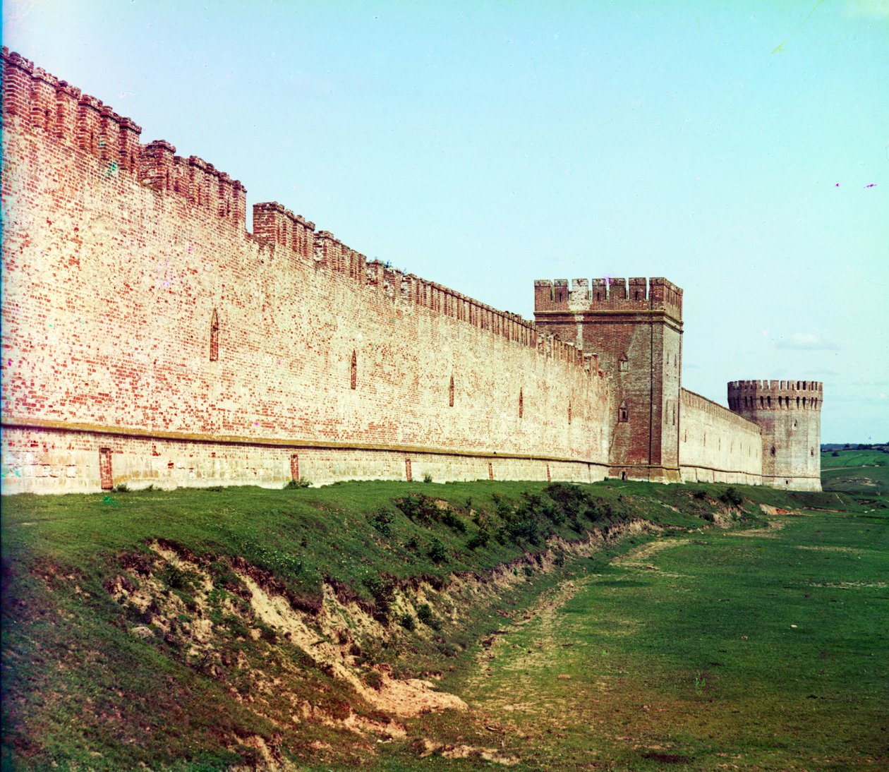 Muraille de la forteresse avec la tour Veselukha. Smolensk, Russie, publié en 1912 - Sergei Mikhailovich Prokudin Gorskii