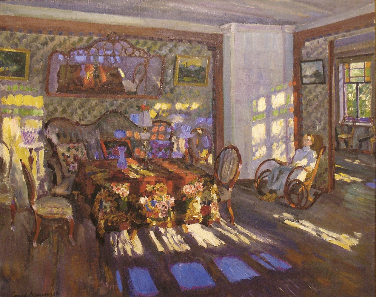 Lumière du soleil à travers des vitraux colorés, 1916 - Sergei Arsenevich Vinogradov