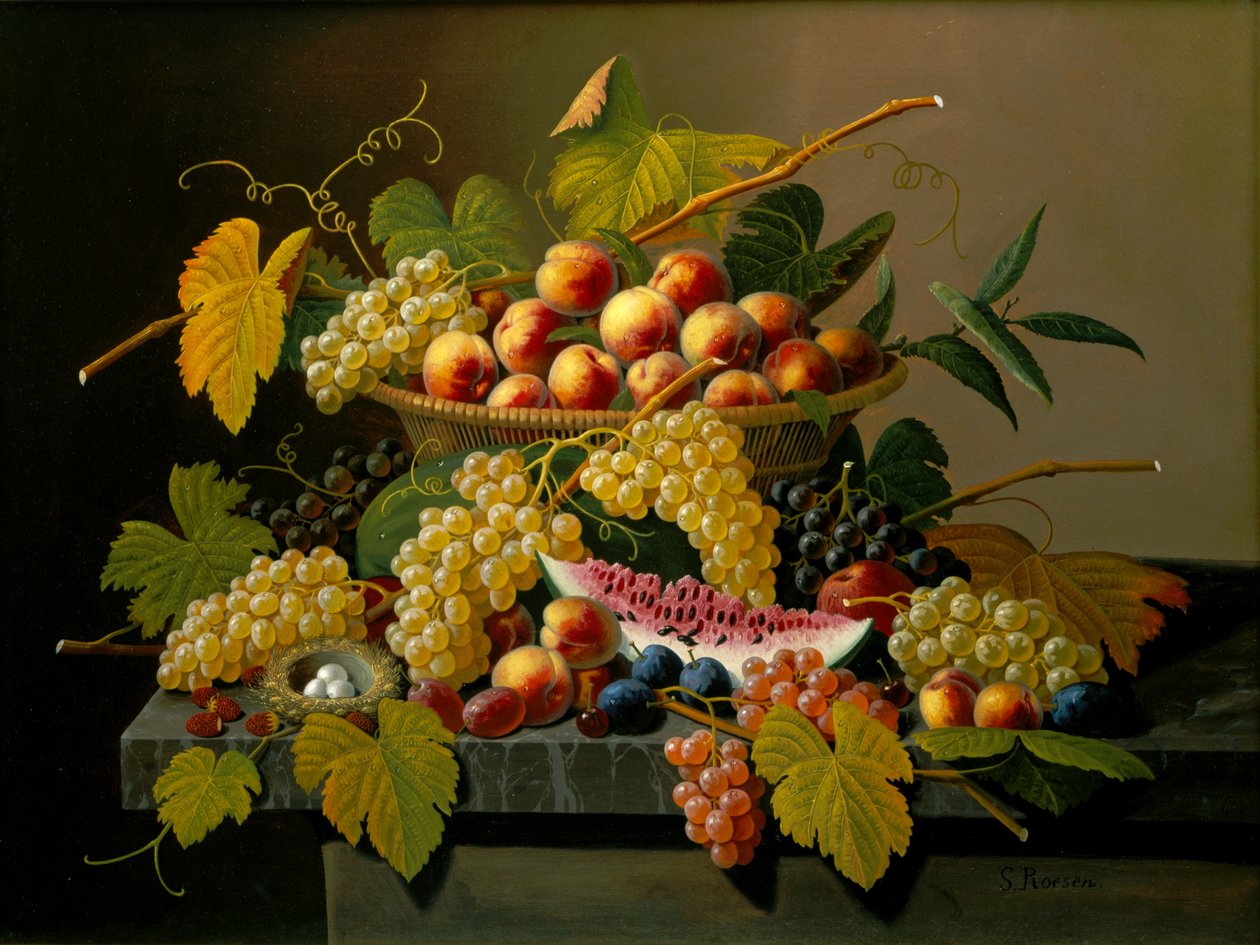 Nature morte à la corbeille de fruits - Severin Roesen