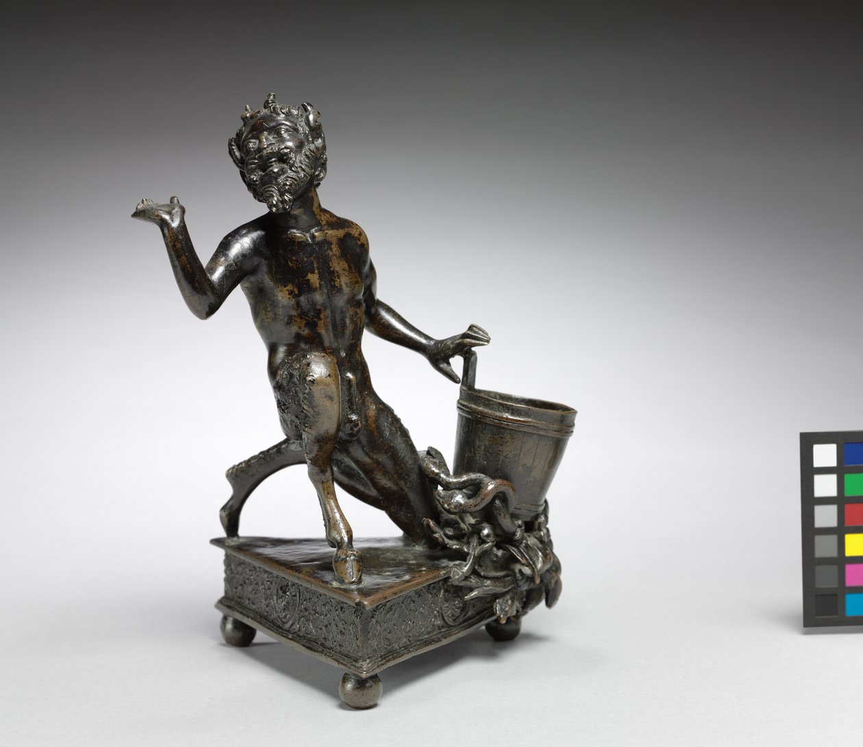 Satyre agenouillé, vers 1520 (bronze) - Severo da Ravenna