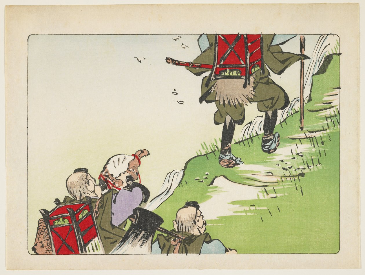 (Procession de pèlerins), vers 1877 - Shibata Zeshin