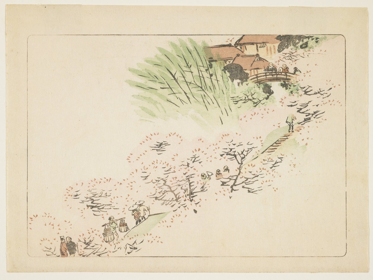 Fleurs de cerisier de montagne, vers 1877 - Shibata Zeshin