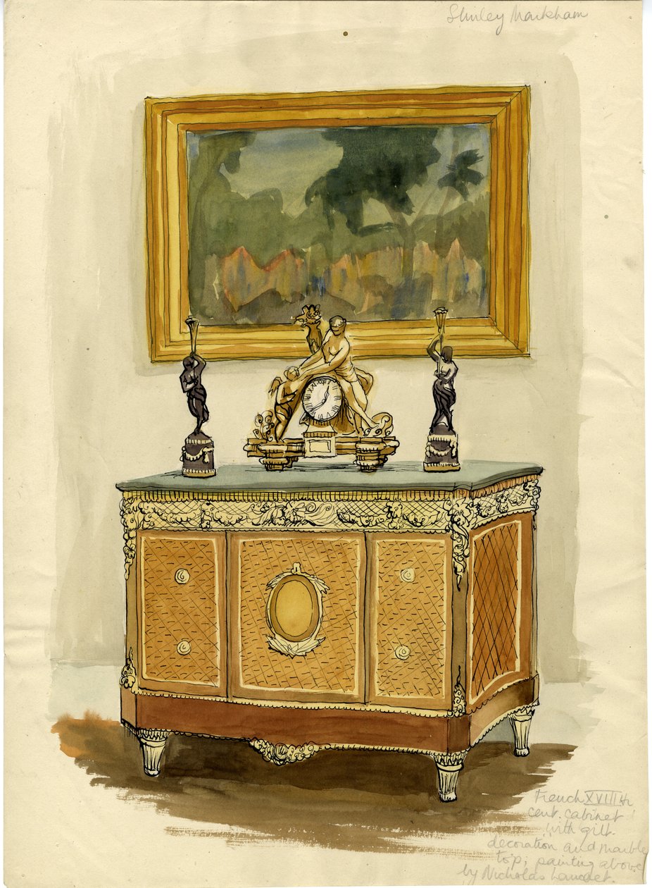 Cabinet français du XVIIIe siècle, vers 1950 - Shirley Markham