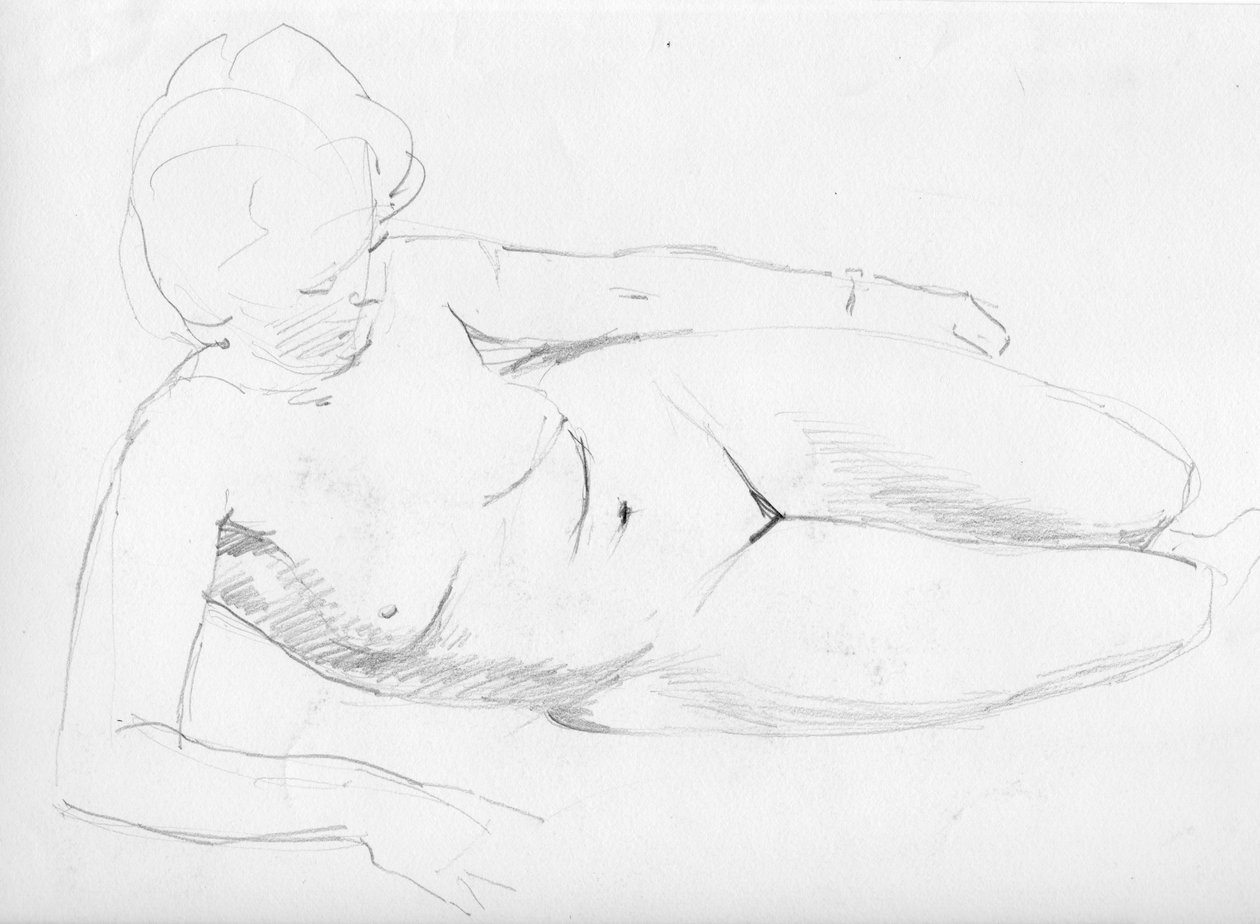 Femme nue allongée - Shirley Markham
