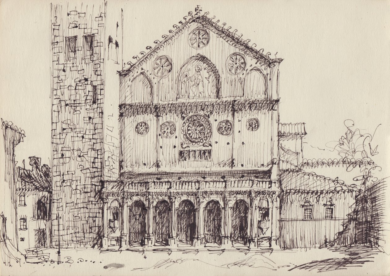 Église romane, Italie, vers 1950 - Shirley Markham
