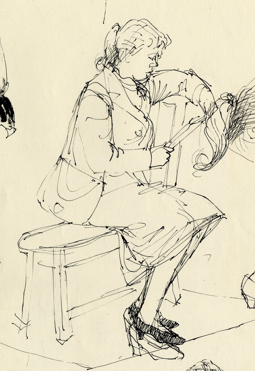Femme assise lisant, 1953 - Shirley Markham