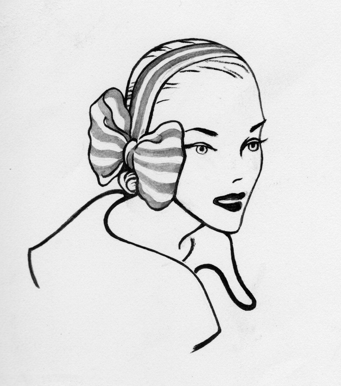 Femme avec arc, vers 1950 - Shirley Markham