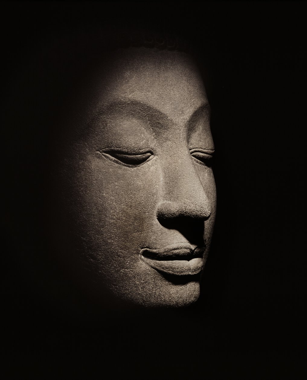 Tête de Bouddha de la période Ayutthaya - Siamese School