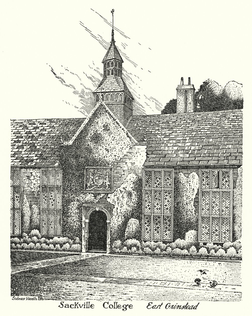 Sackville College, East Grinstead (gravure) - Sidney Heath