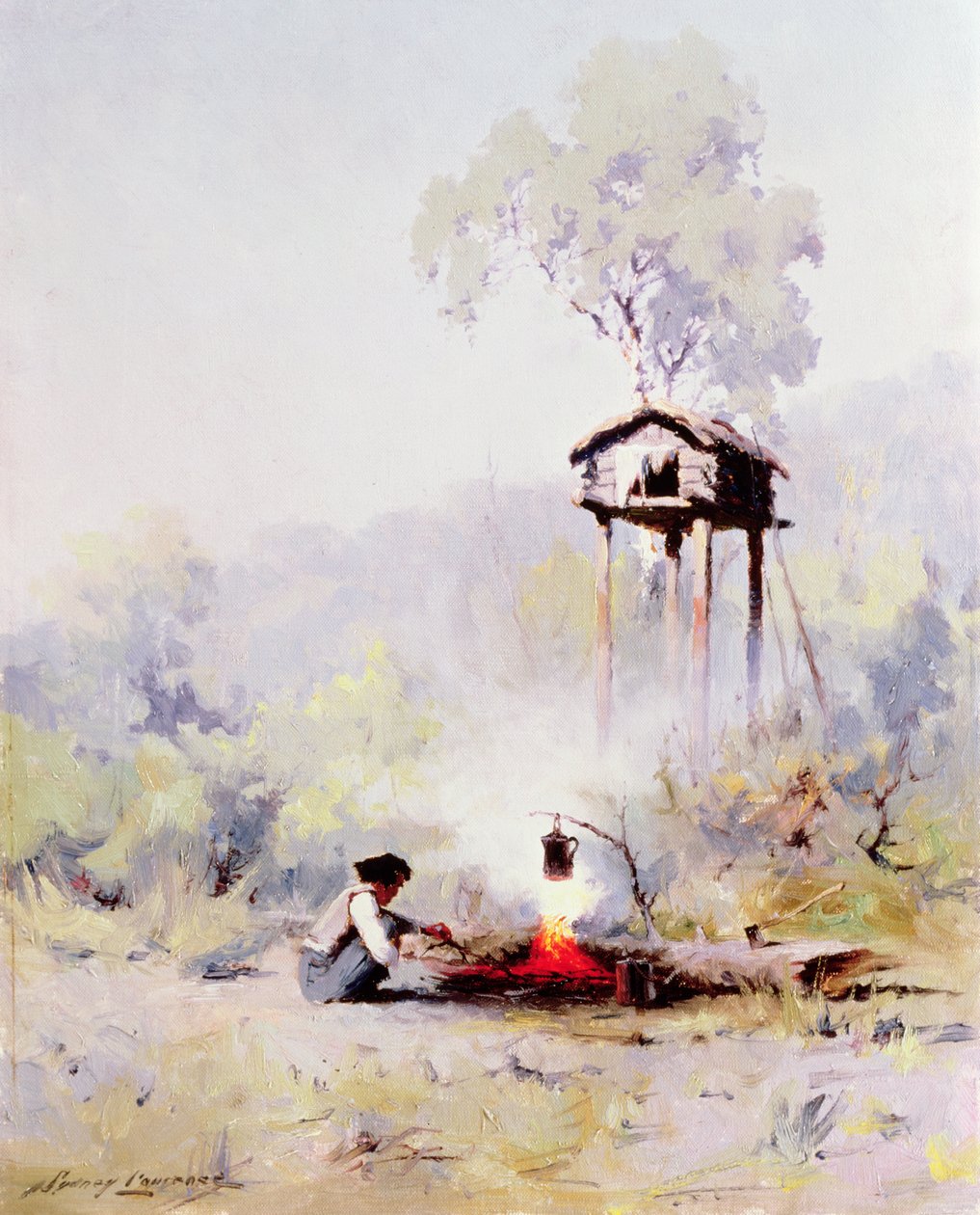 Feu de camp - Sidney Laurence