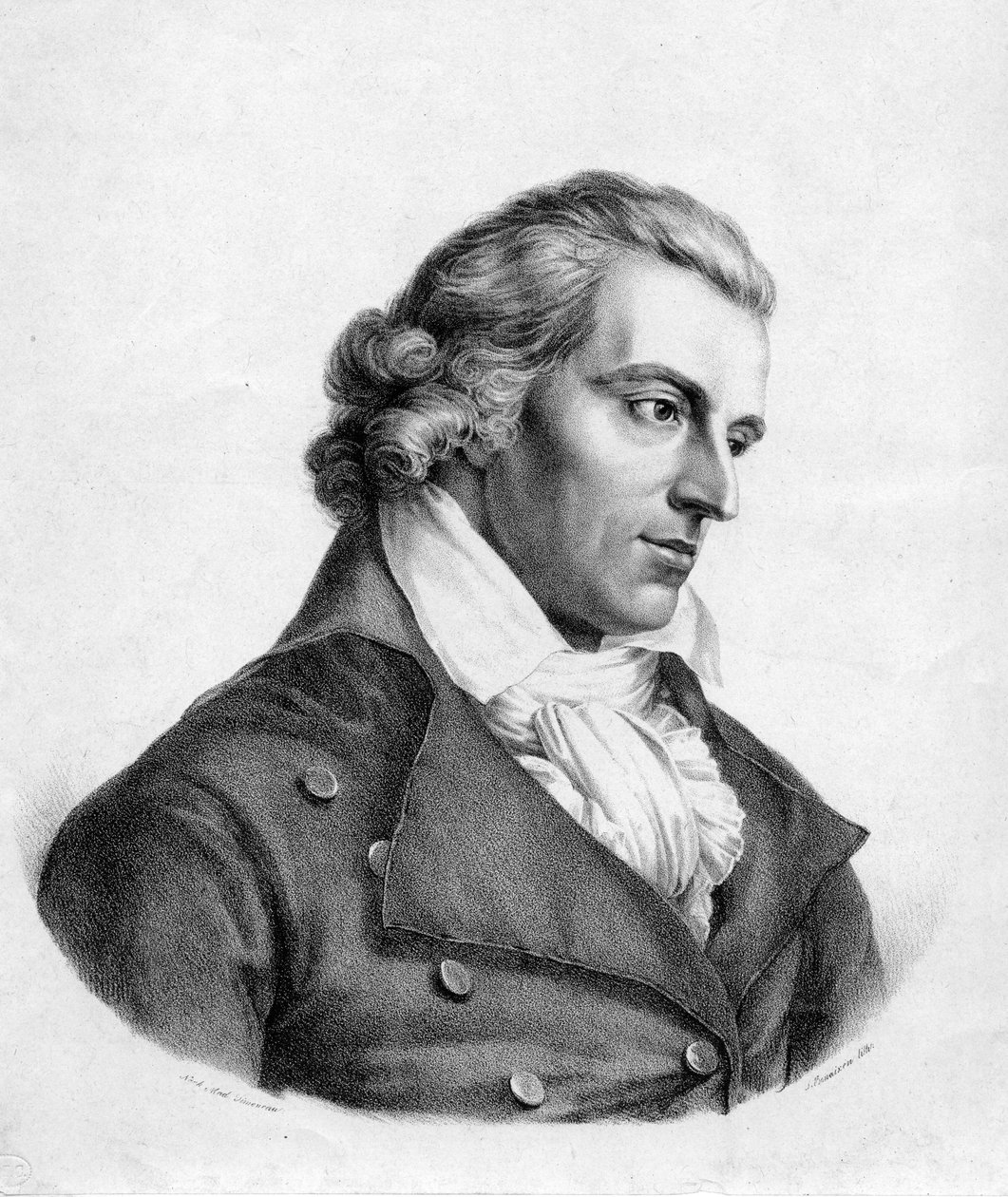 Portrait gravé - Siegfried Detlev Bendixen d Simoneau»