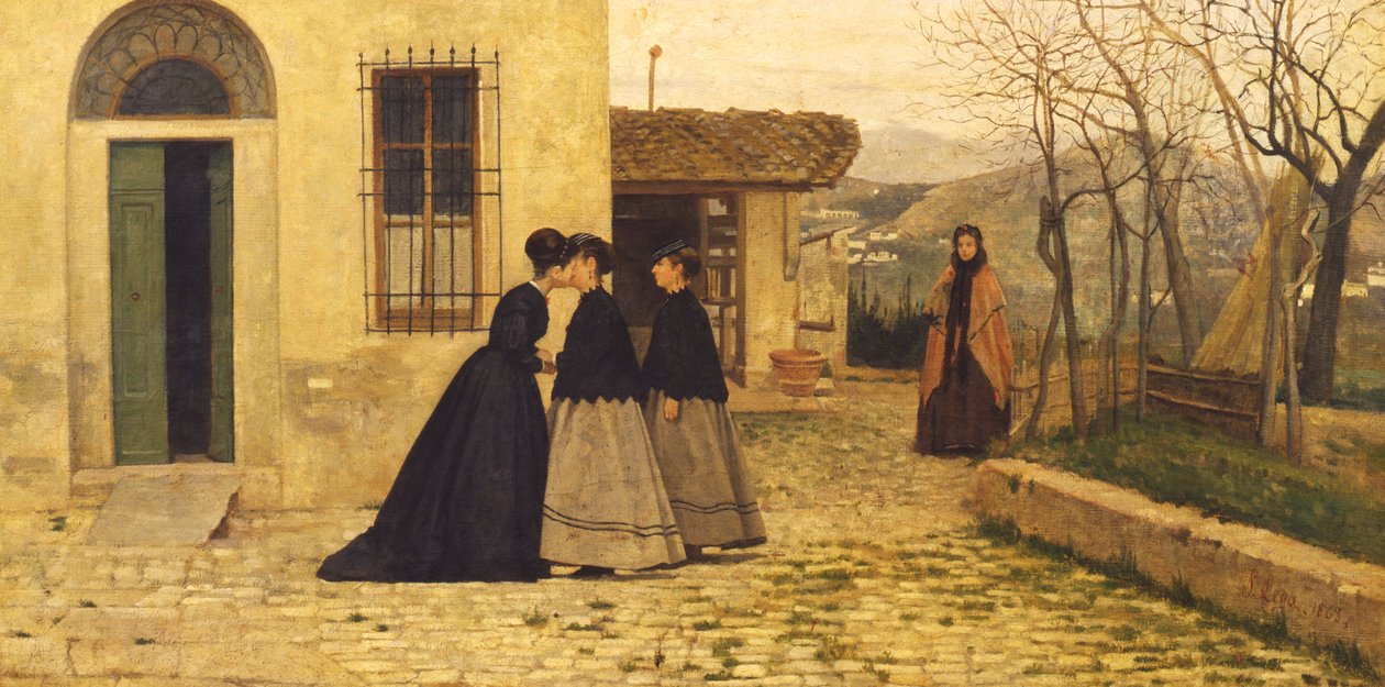 La Visite, 1868 - Silvestro Lega