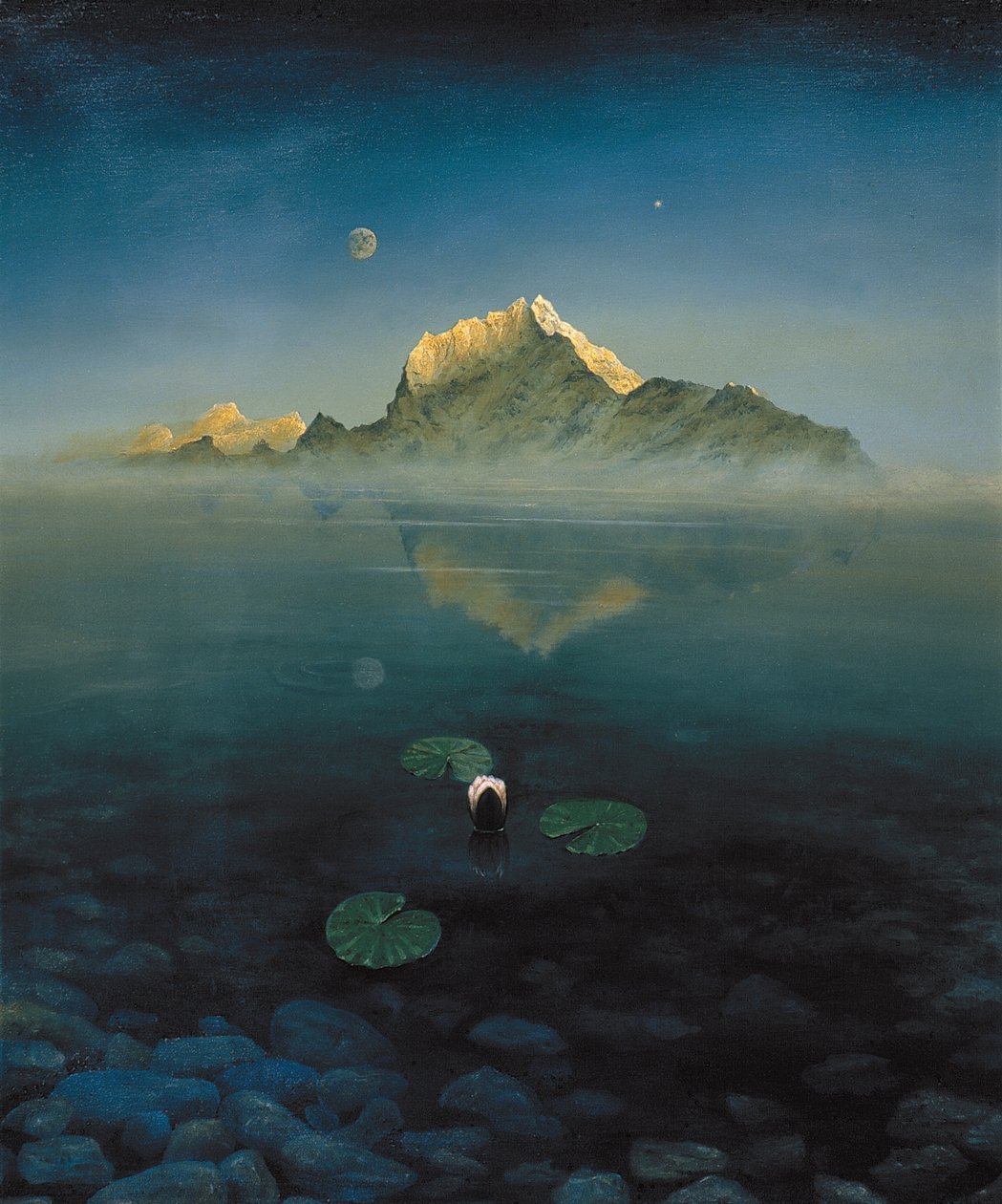 Montagne sur le lac - Simon Cook
