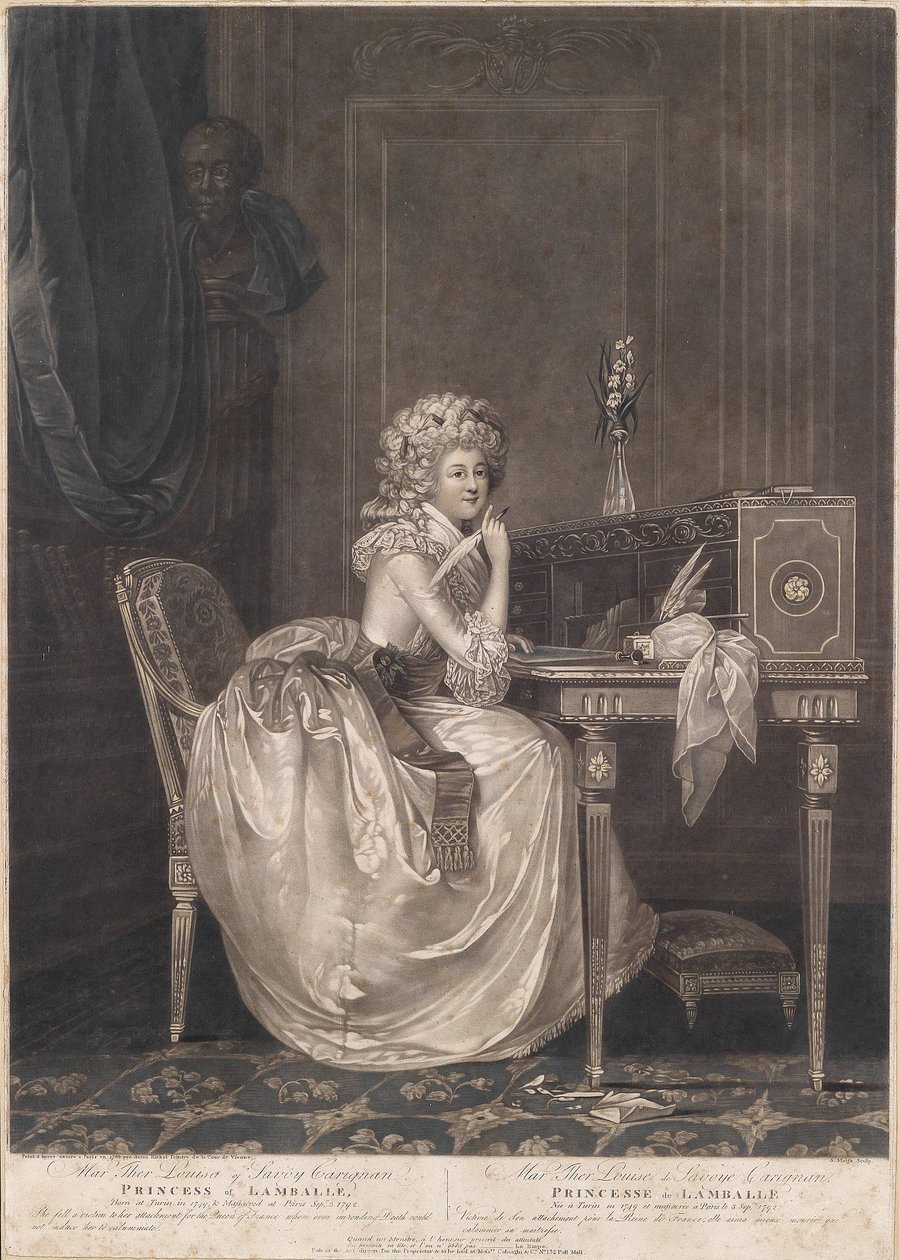 Portrait de Madame de Lamballe (1749-1792) - Simon Malgo