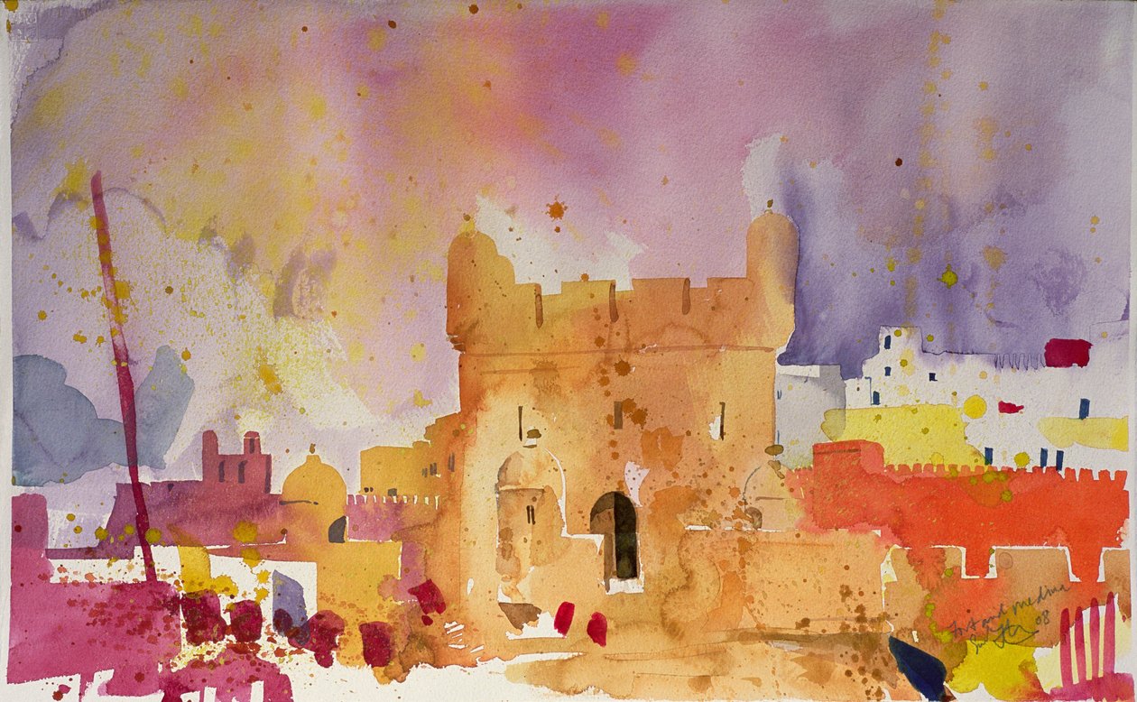 Fort et Médina (aquarelle sur papier) - Simon Fletcher