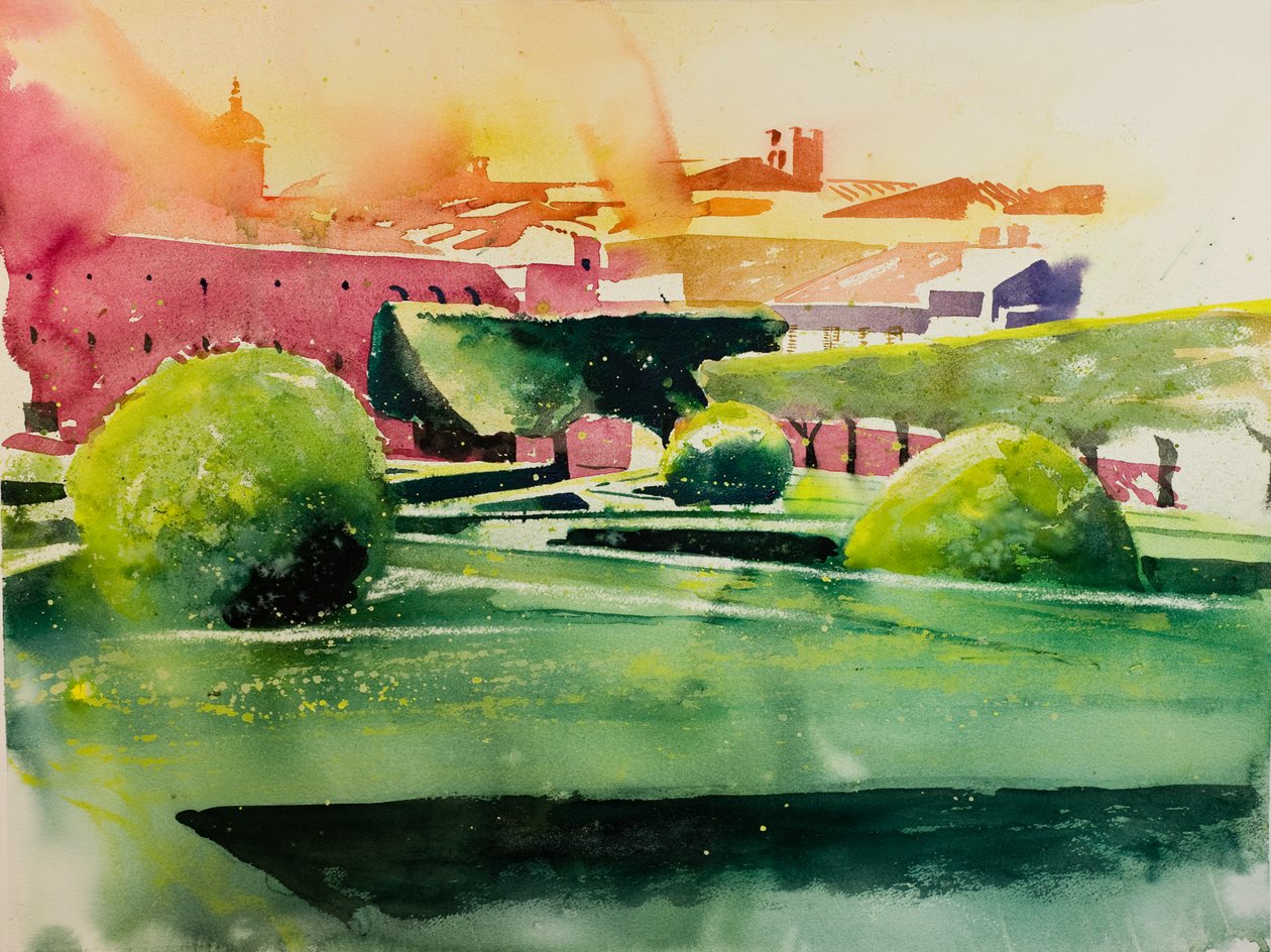 Horti Leonini (aquarelle sur papier) - Simon Fletcher