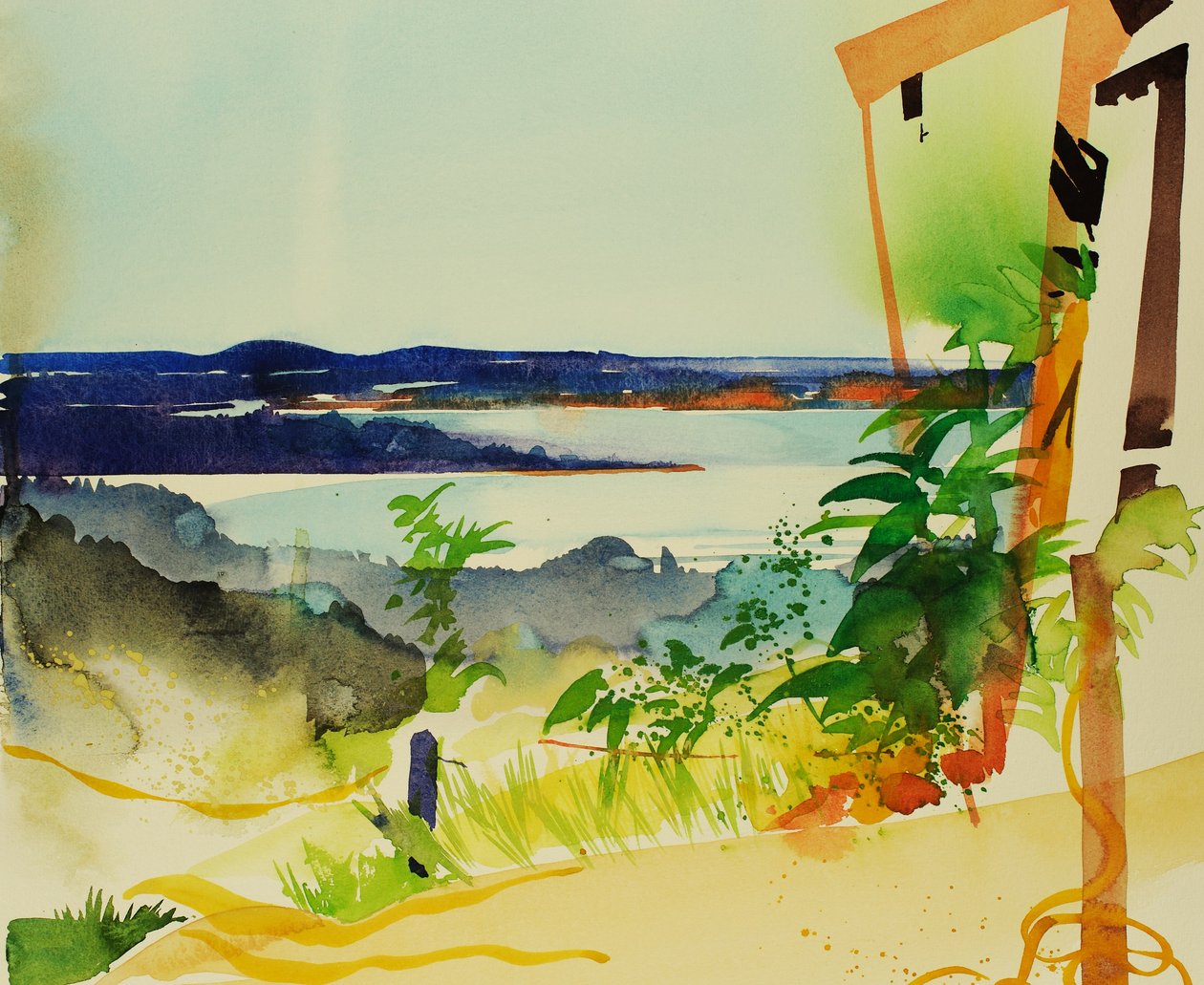 Maison du lac, 2004 (aquarelle) - Simon Fletcher
