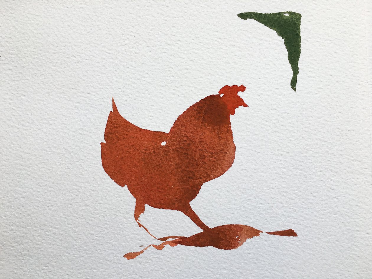 Single chicken, 2020 (œuvre sur papier) - Simon Fletcher