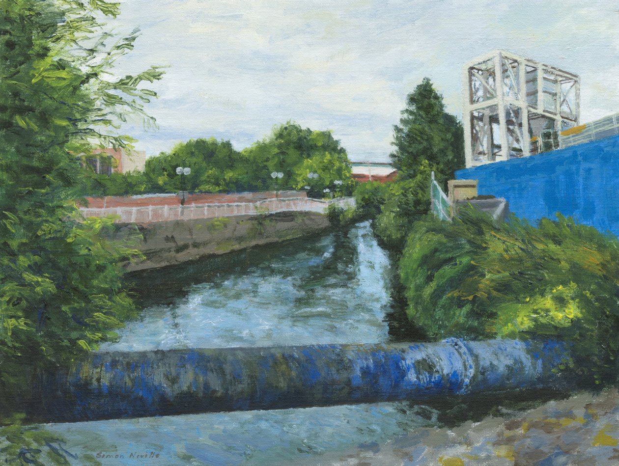 River Wandle, 2024 (acrylique sur toile) - Simon Neville
