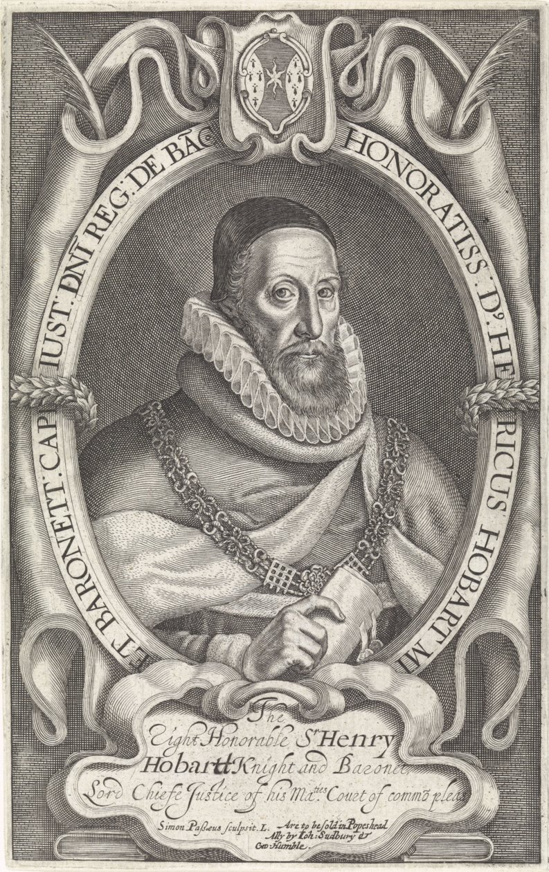 Portrait de Henry Hobart - Simon van de Passe
