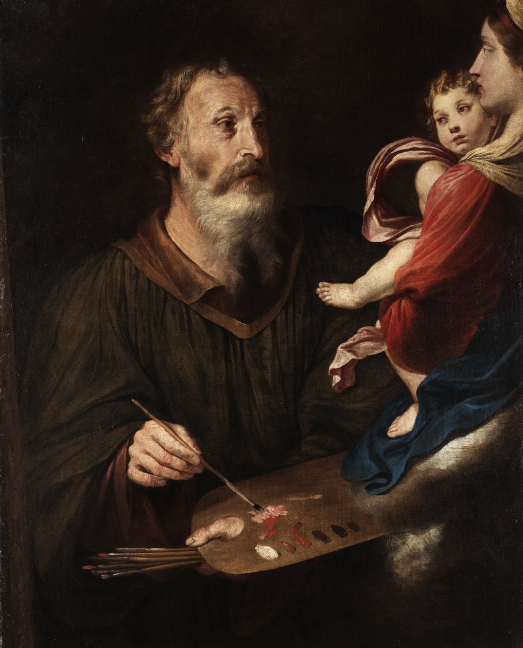 Saint Luc peignant la Vierge - Simone Cantarini