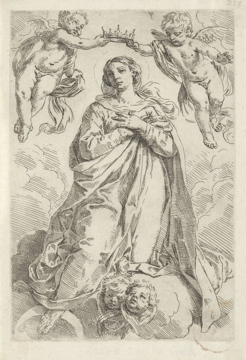 Couronnement de Marie sur un croissant de lune - Simone Cantarini