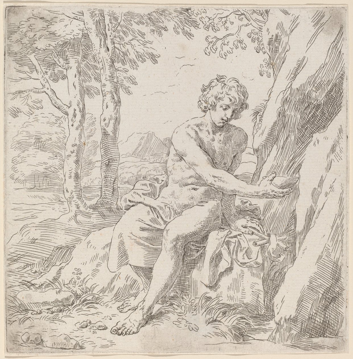 Saint Jean-Baptiste dans le désert - Simone Cantarini