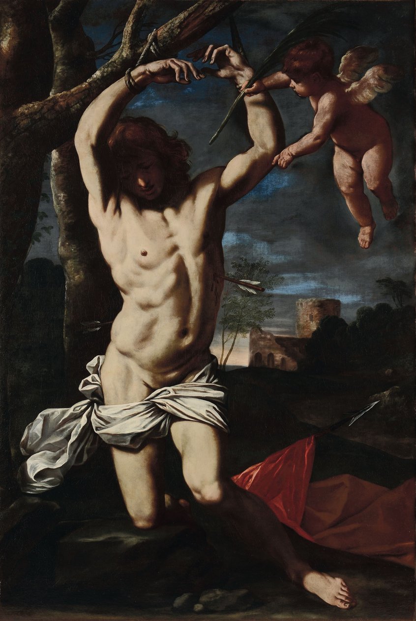 Saint Sébastien et un ange - Simone Cantarini