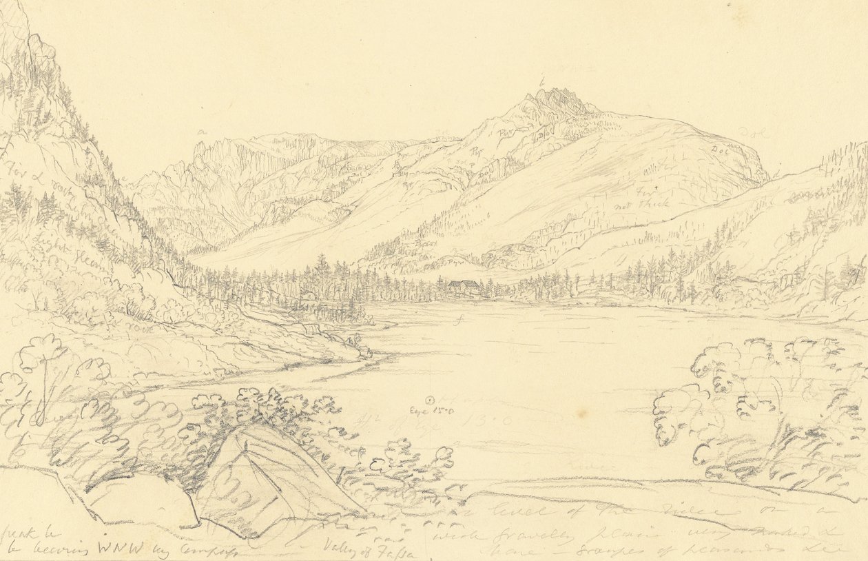Vallée de Fassa depuis Gries - Sir John Frederick William Herschel