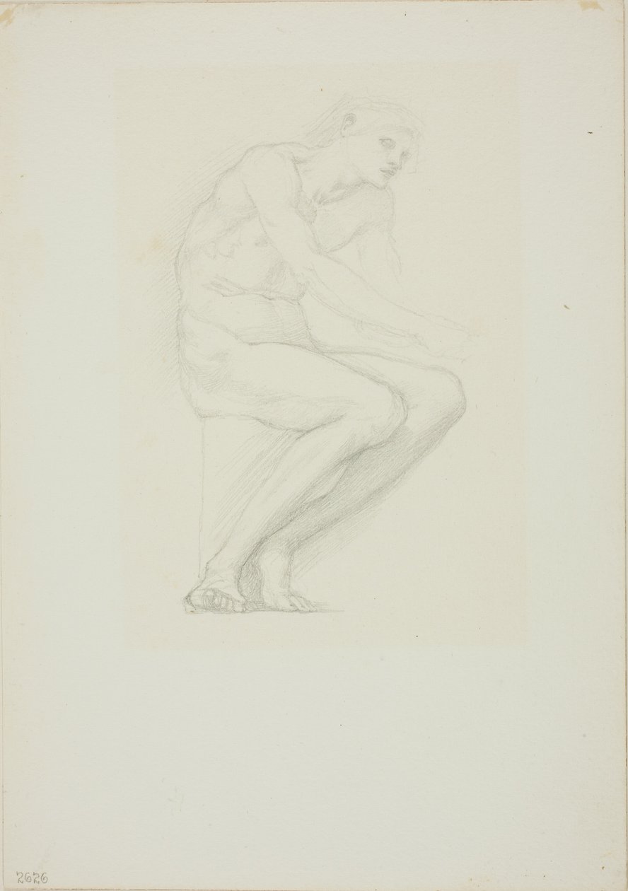 Homme Nu Assis - Sir Edward Burne Jones