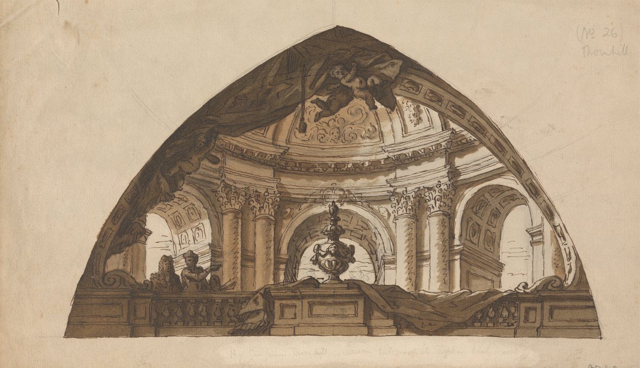 Conception pour une lunette - Sir James Thornhill