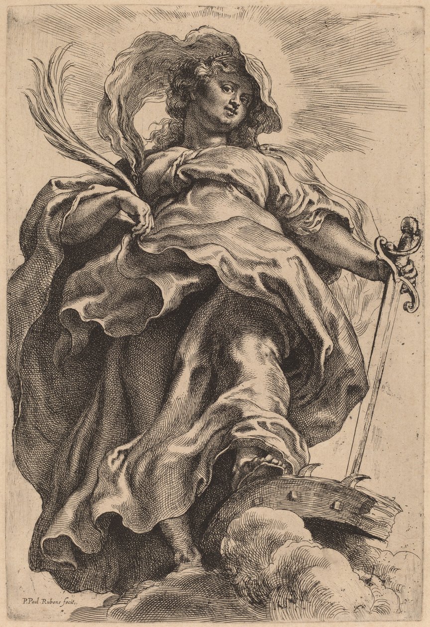 Sainte Catherine dans les nuages - Sir Peter Paul Rubens