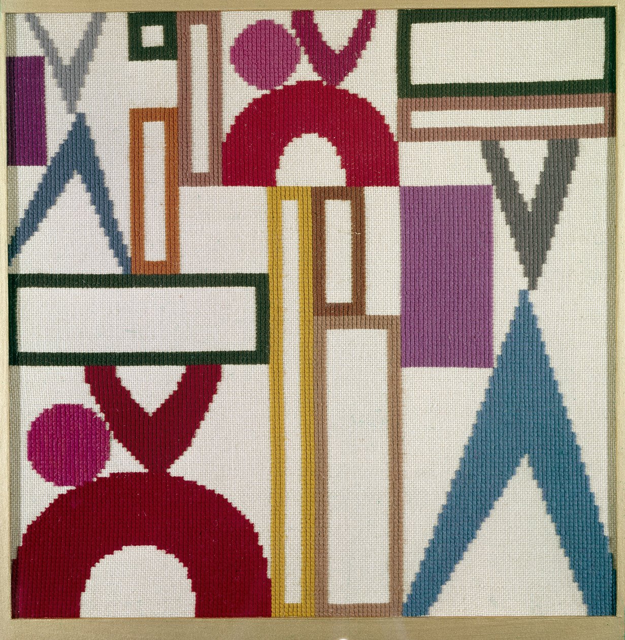 Composition à triangles, rectangles et anneaux parties - Sophie Taeuber Arp