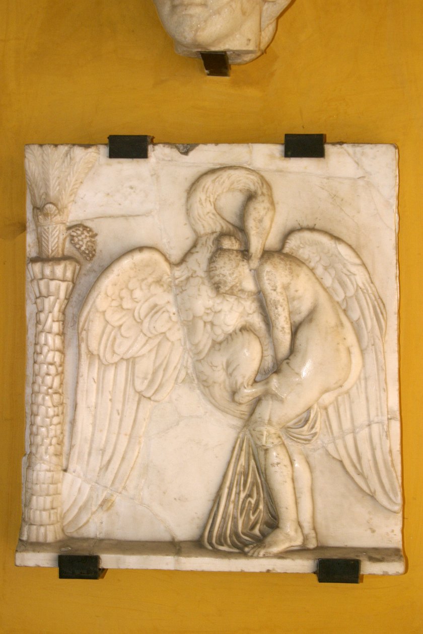 Léda et le Cygne (marbre) - Spanish School
