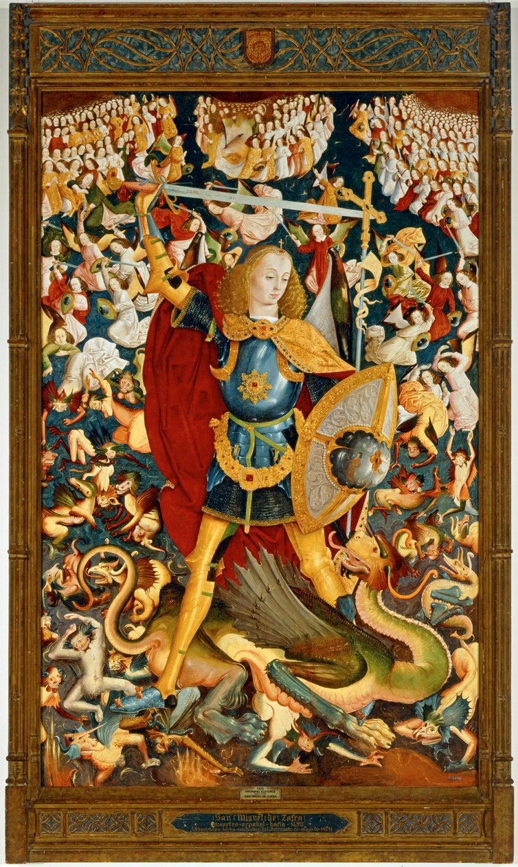 Archange Saint Michel ... (peinture sur toile) - Spanish School