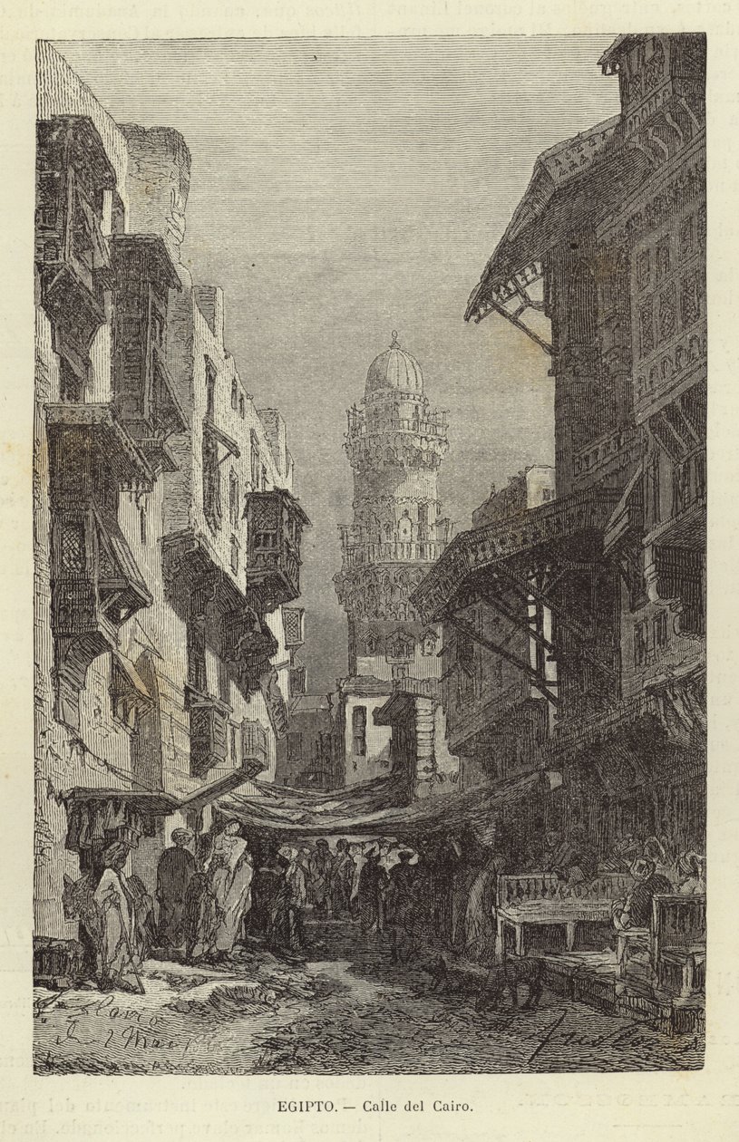 Égypte - Rue au Caire - Spanish School