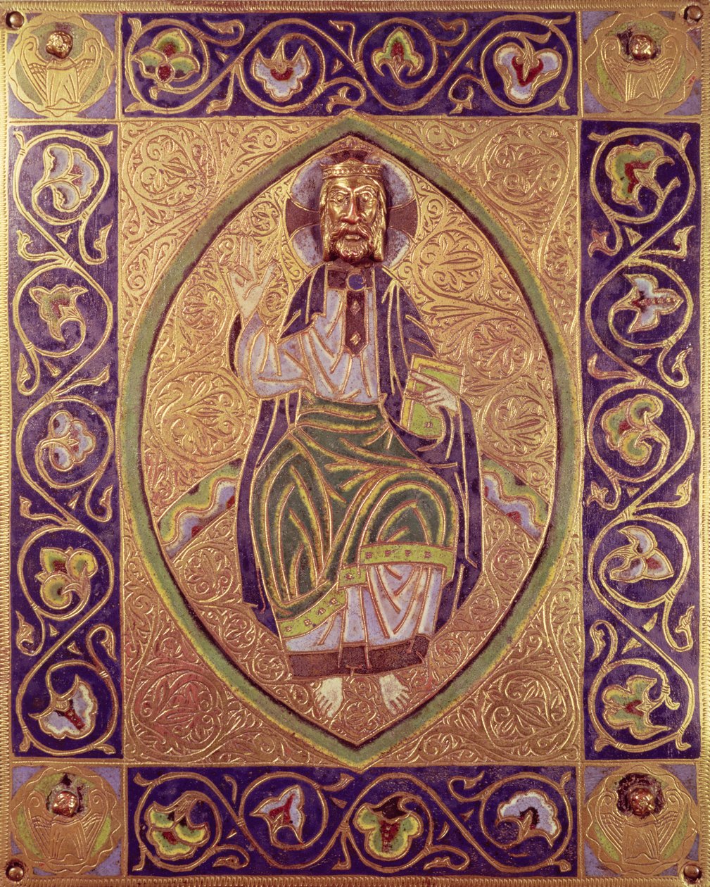 Plaque représentant le Christ bénissant - Spanish School