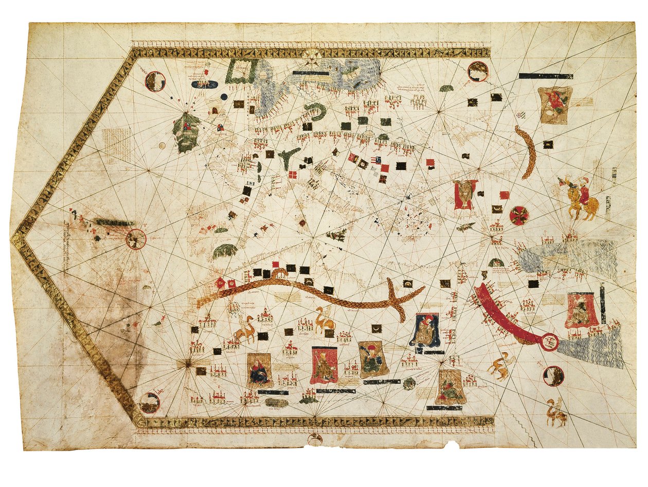 Carte portulan de Gabriel de Vallseca - Spanish School