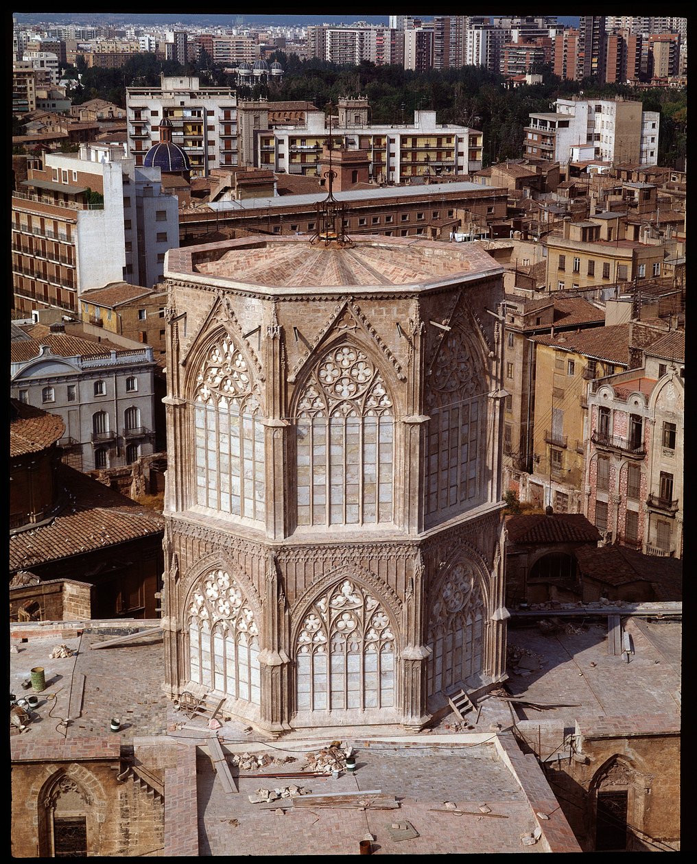 Vue de la tour de la cathédrale - Spanish School