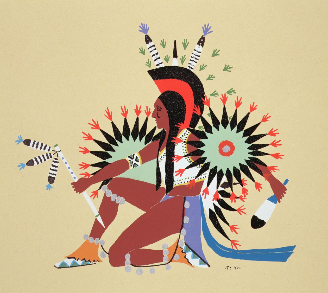 Asah Dancing (imprimé pochoir) - Spencer Asah
