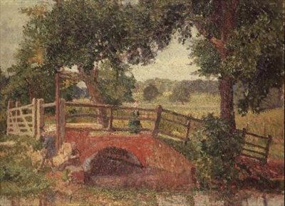 Le pont du parc de Panshanger - Spencer Frederick Gore